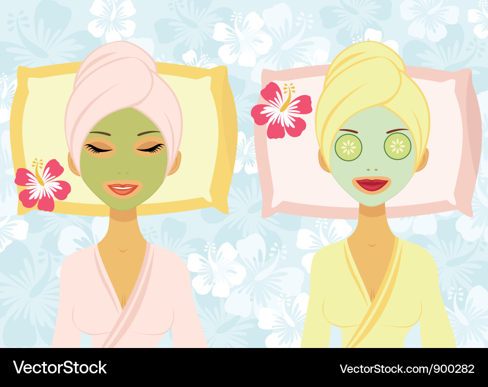 Relaxing Facial Treatment Vector Image