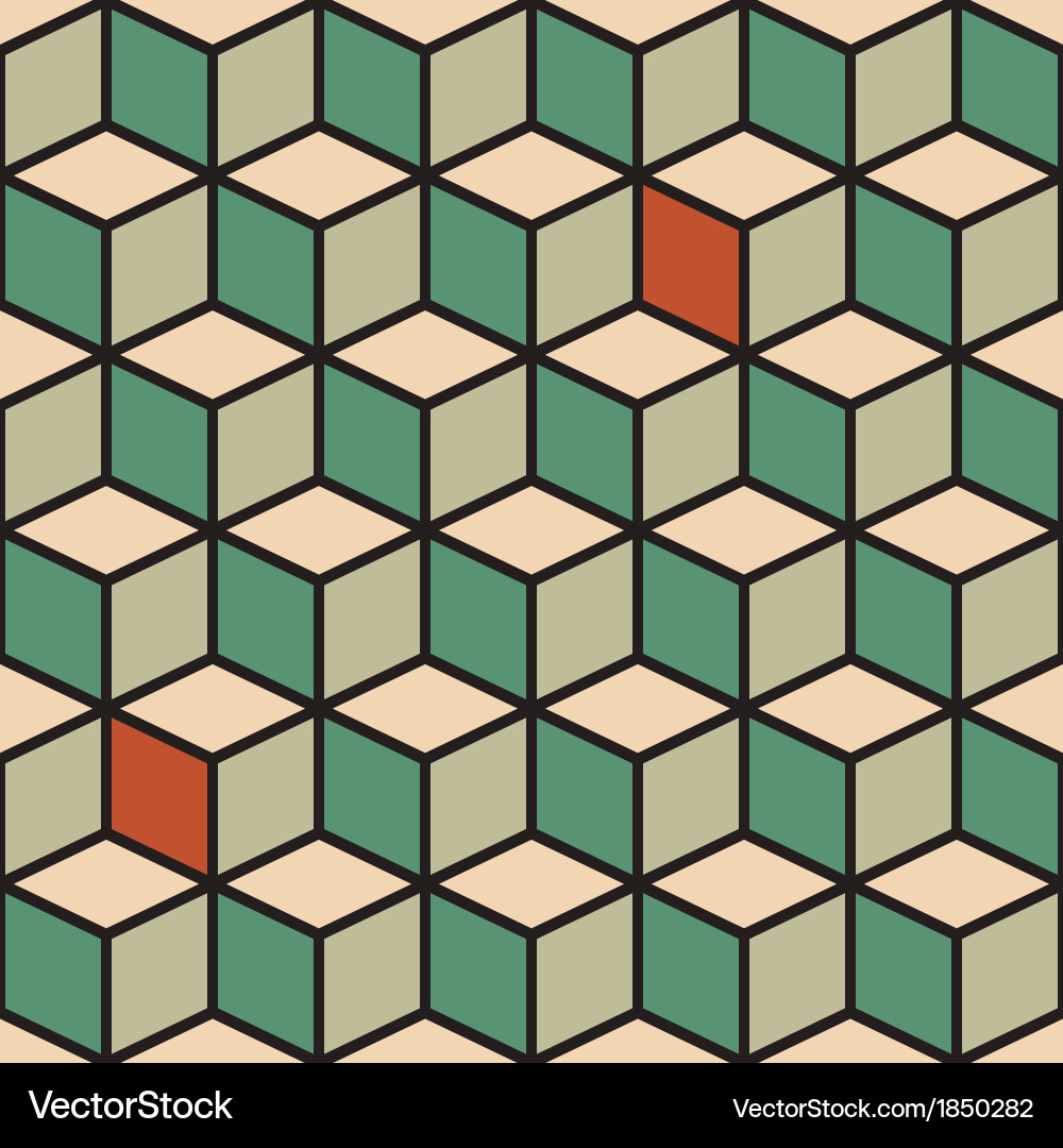 Retro Cube Pattern vector image