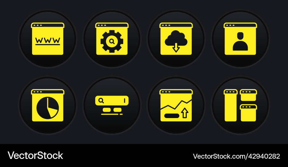 Set graph chart infographic create account screen vector image
