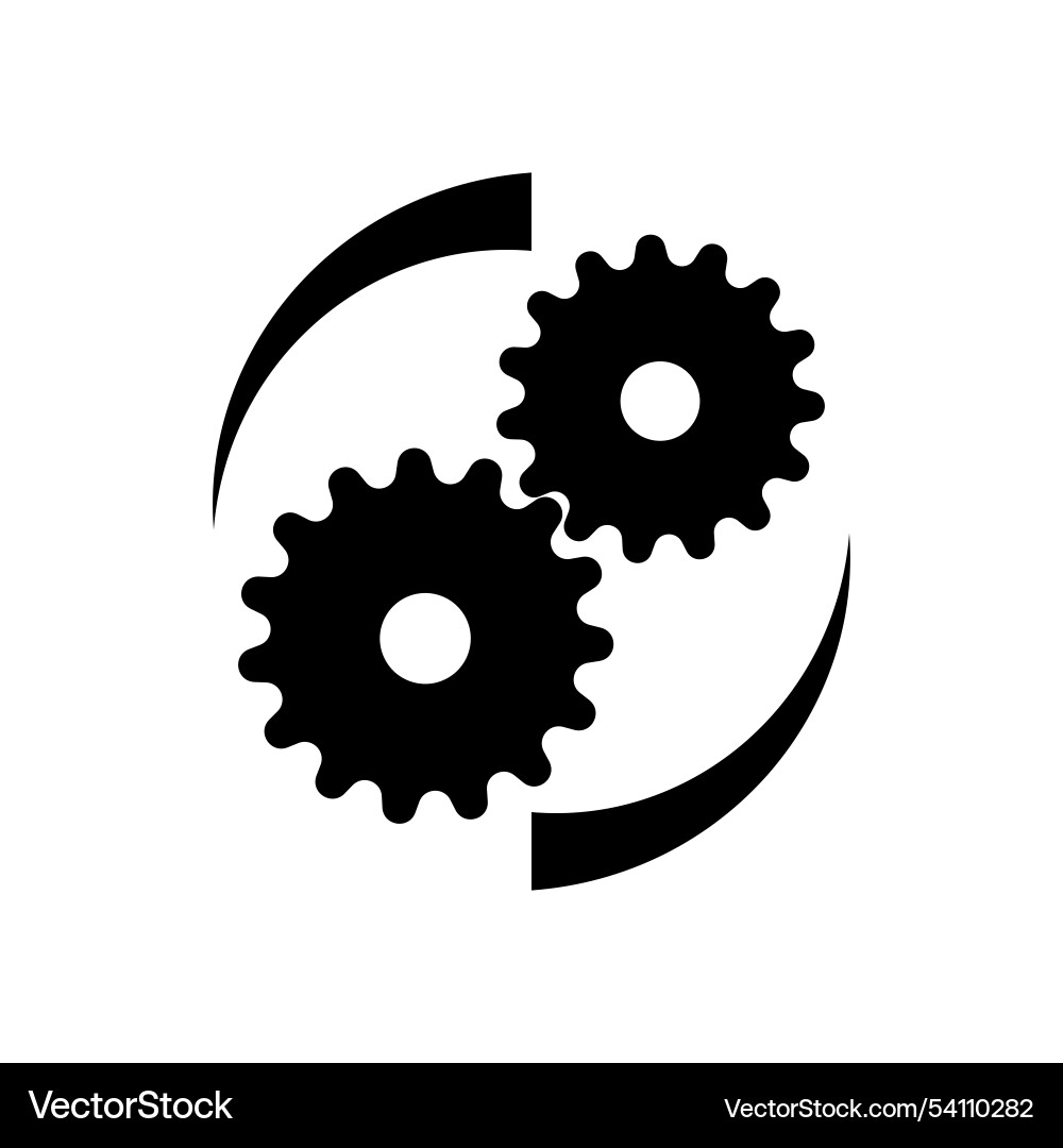 Settings icon with additional gears Settings icon with additional gears vector image