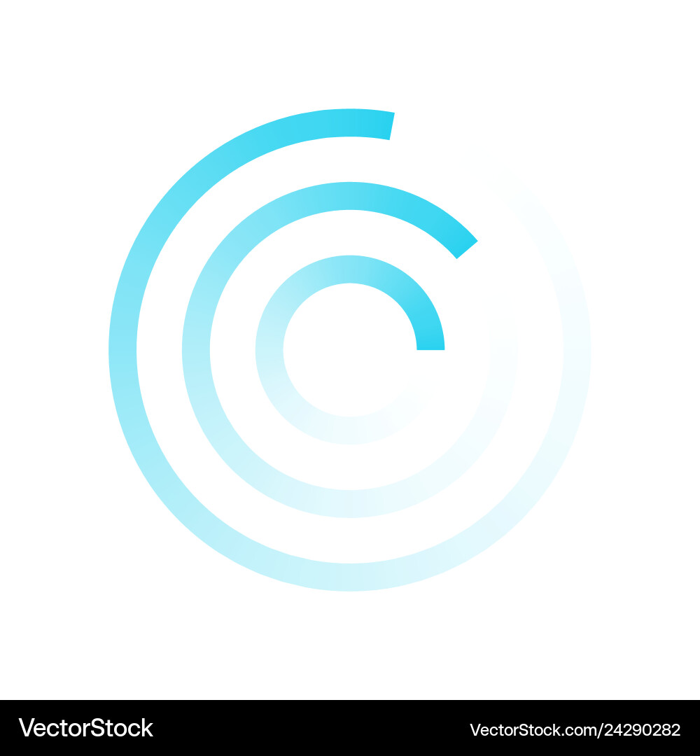 Sonar search icon isolated loading system Sonar search icon isolated loading system vector image