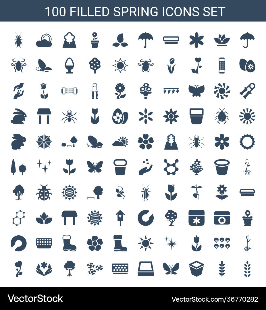 Spring icons Vector Image