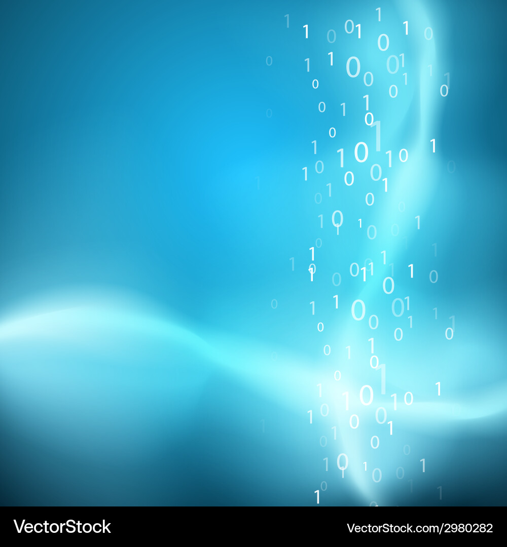Stream of binary code Vector Image