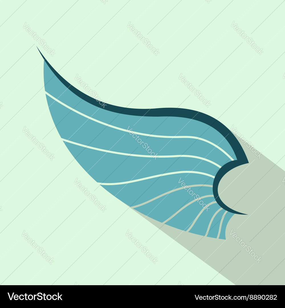 Wing icon in flat style Royalty Free Vector Image
