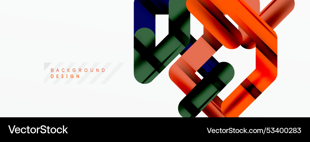 Abstract background - colorful lines composition Vector Image