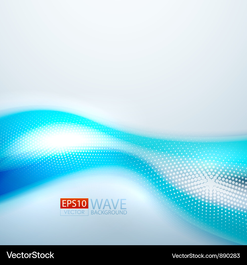 Abstract Blue Wave Background Vector Image