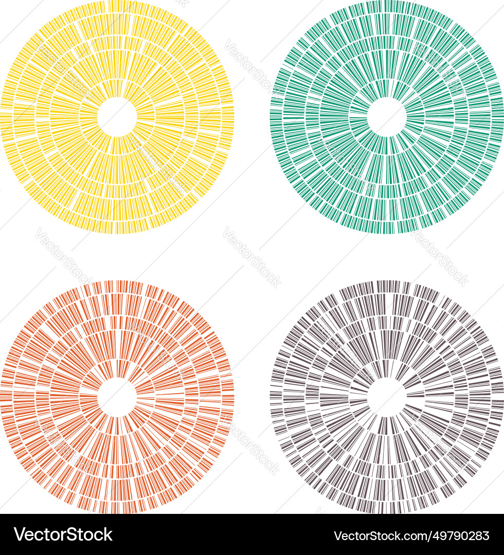 Abstract geometric circle with dashed lines Vector Image