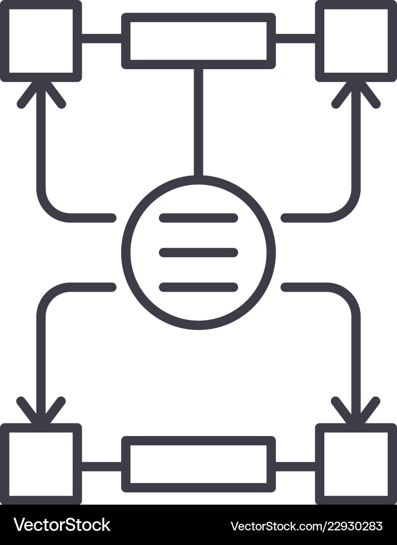 Algorithm des Entscheidungszeilen-Icon-Konzepts Algorithm des Entscheidungszeilen-Icon-Konzepts vektorbild