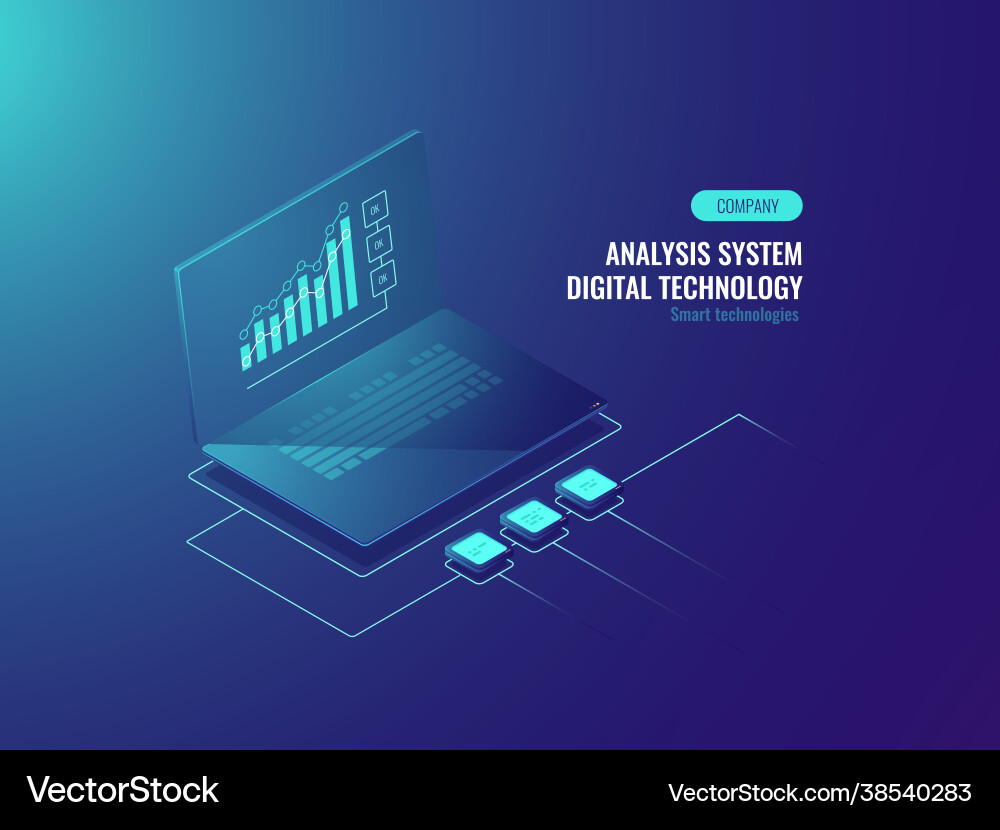 Big Data Analytics Dashboard vector image