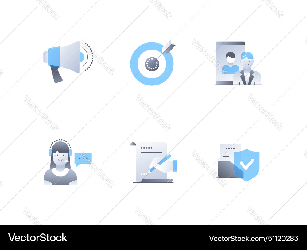 Business communication and information - flat Business communication and information - flat vector image