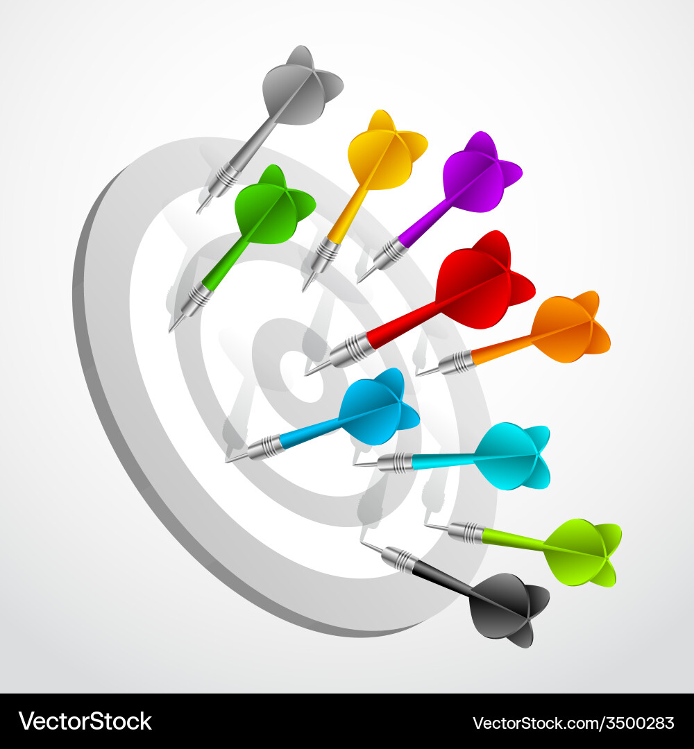 Dart Game Concept - Darts vector image