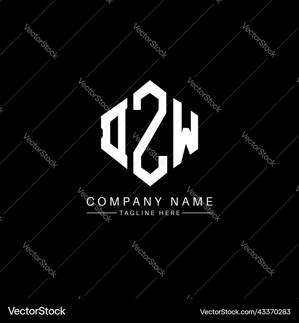 Dzw Brief Logo Design mit Polygon Form Dzw Brief Logo Design mit Polygon Form vektorbild