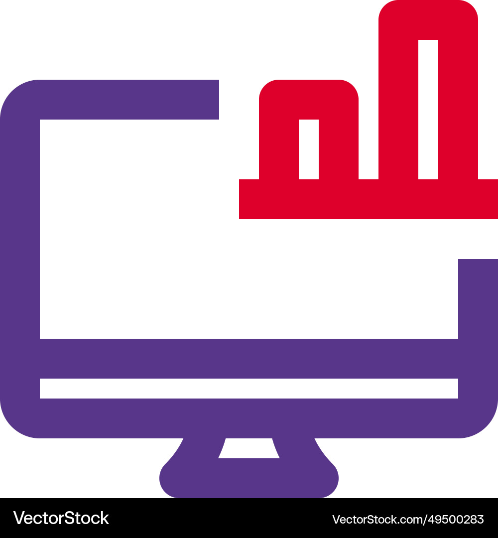 Graphical representation of data on desktop vector image