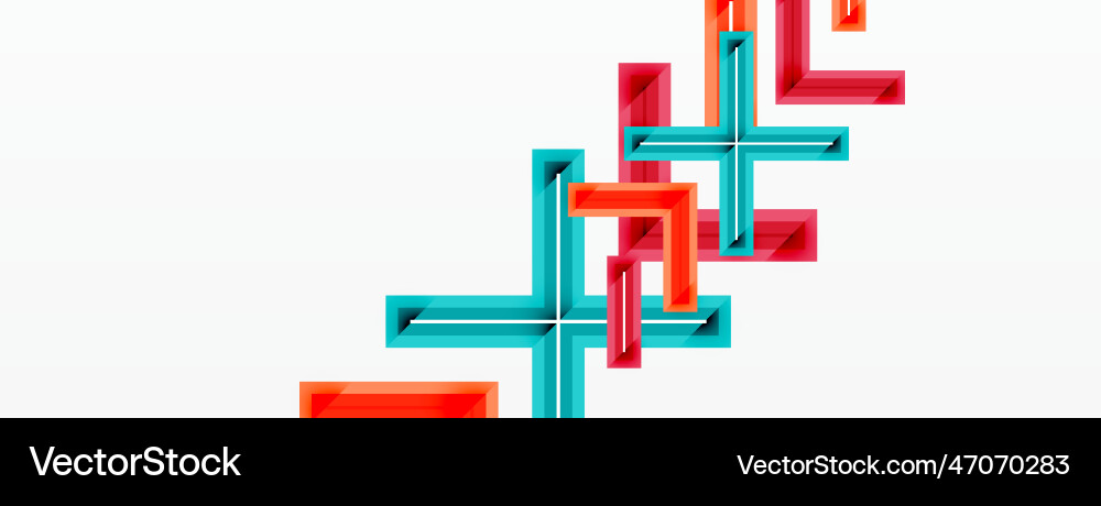 Minimal geometric background cross line design Minimal geometric background cross line design vector image