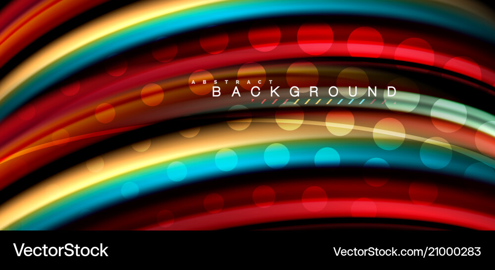 Multicolored wave lines on black background design Multicolored wave lines on black background design vector image