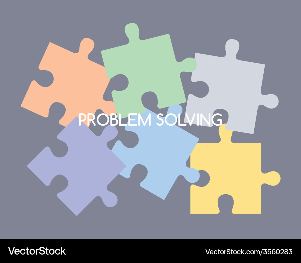 Puzzle problem solve Vector Image