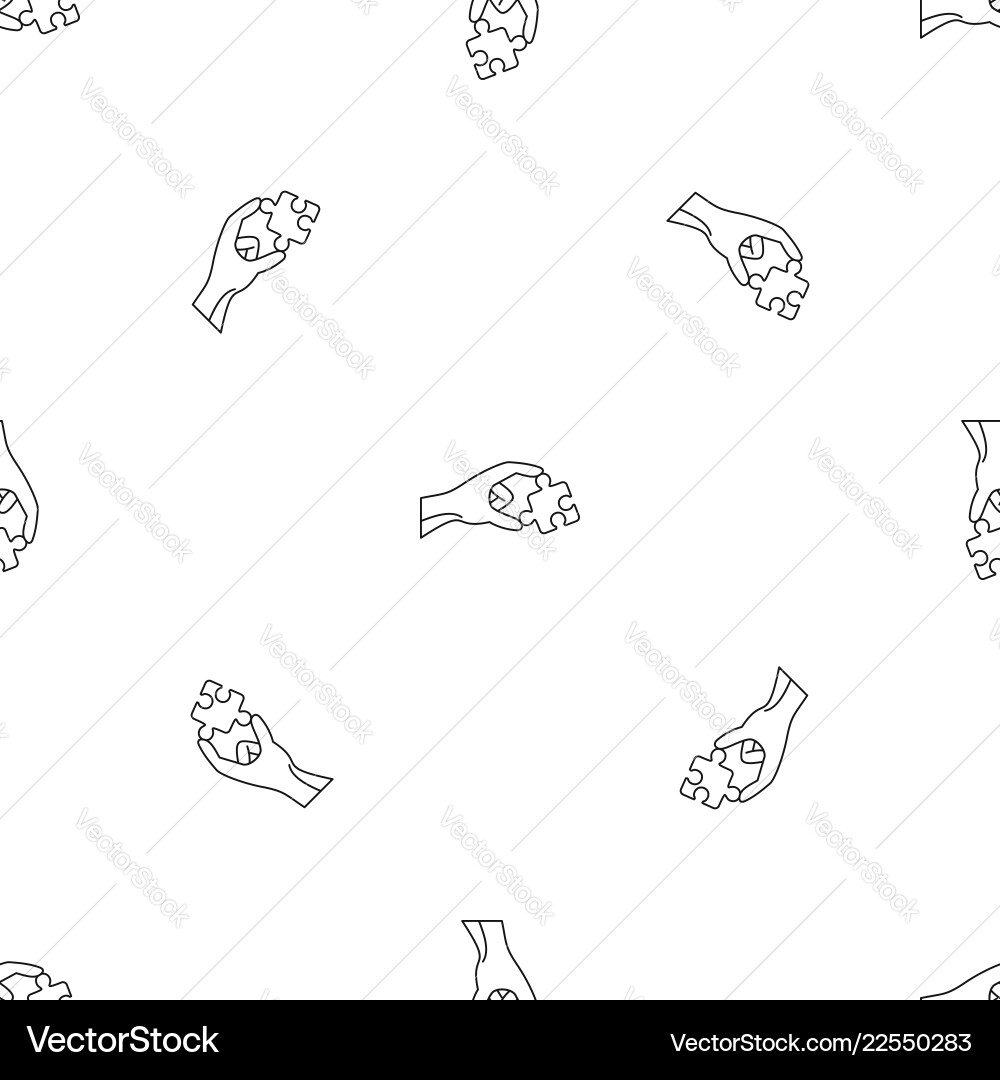 Puzzle solution pattern seamless Puzzle solution pattern seamless vector image