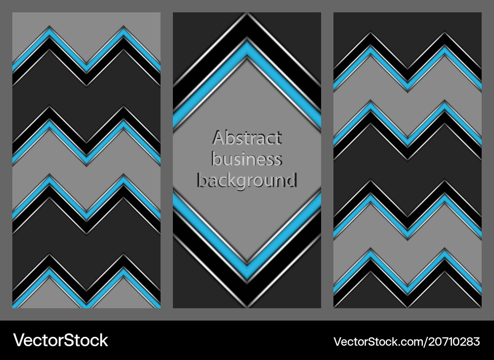 Set of leaflets with an abstract pattern Set of leaflets with an abstract pattern vector image