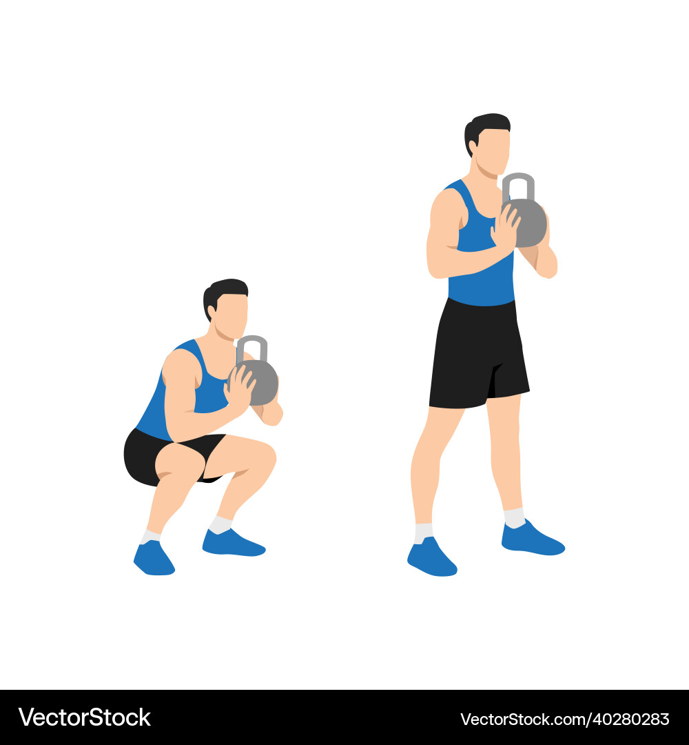 Smashbell-Trainingsmannschaft mit Kesselbell Smashbell-Trainingsmannschaft mit Kesselbell vektorbild