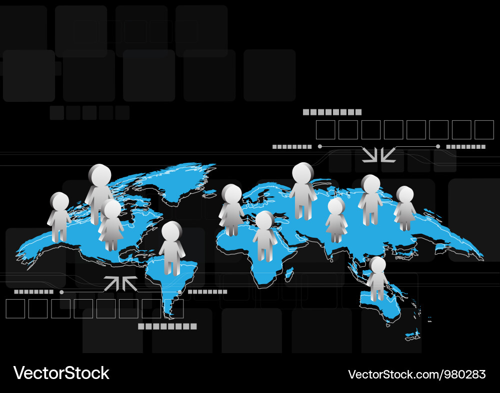 Social media with technology background Vector Image