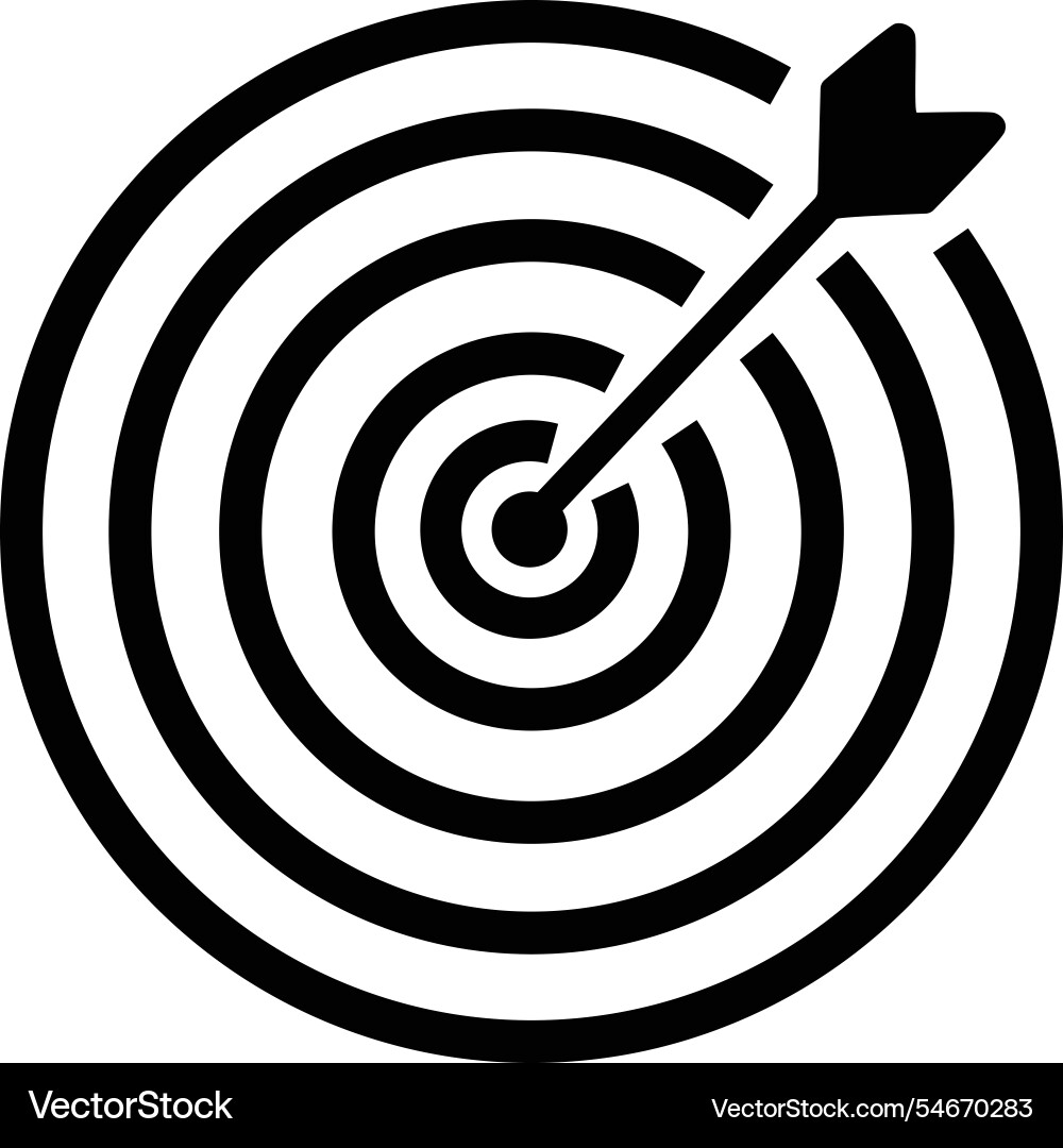 Target icon for precision and focus in design Vector Image