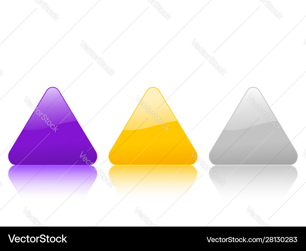 Triangular color icon 2 vector image