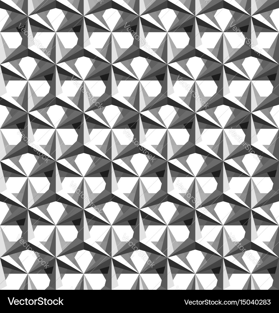 Triangular geometric seamless pattern vector image