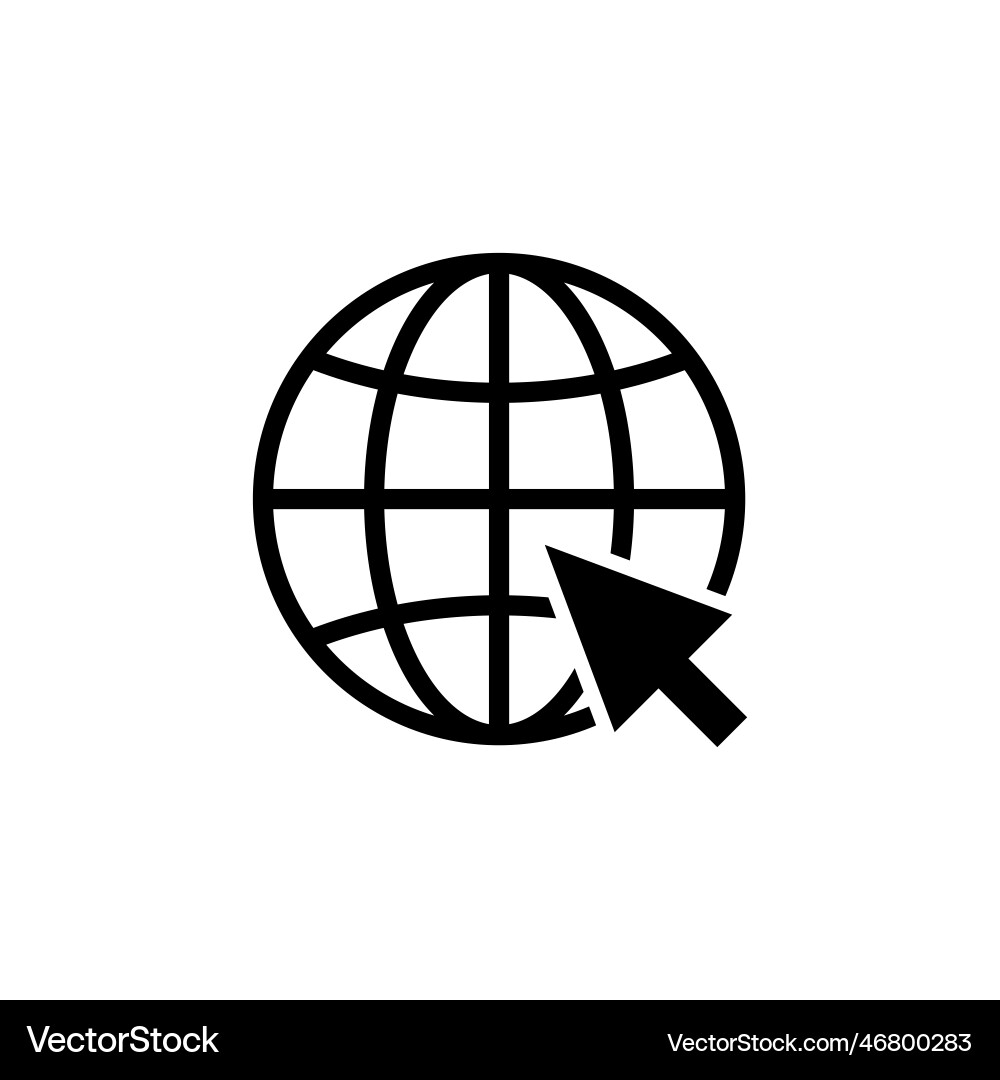 Web icon go to click vector image