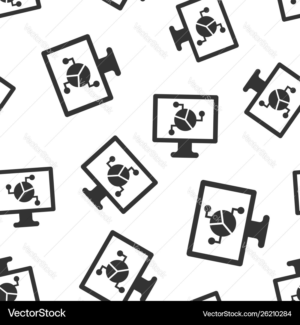 Analytic monitor icon seamless pattern background Analytic monitor icon seamless pattern background Vector Image