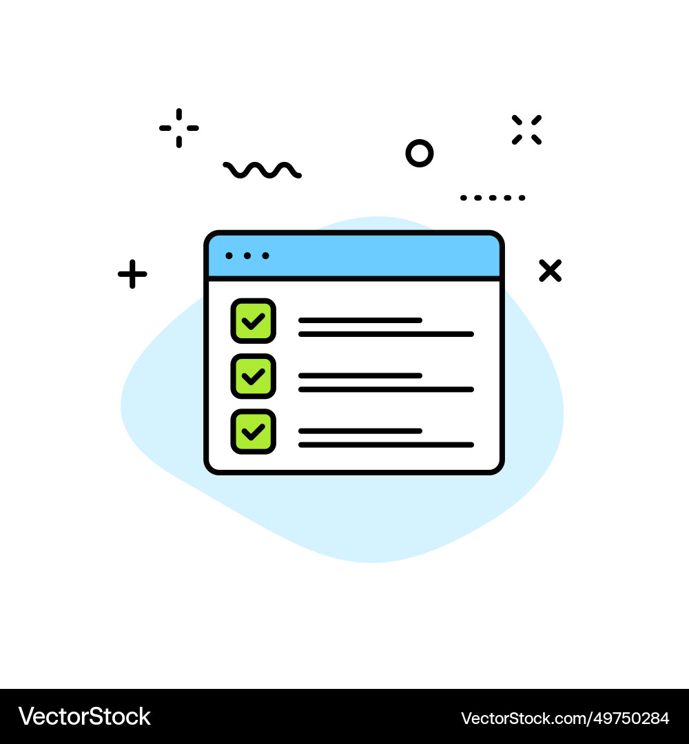 Check mark web icons in line style stamp Check mark web icons in line style stamp vector image