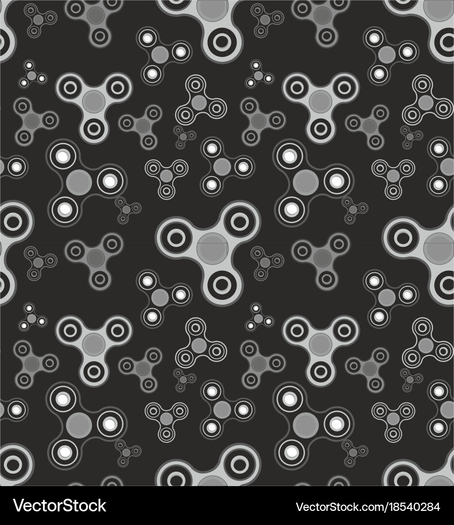 Fidget Spinner Seamless Pattern vector image