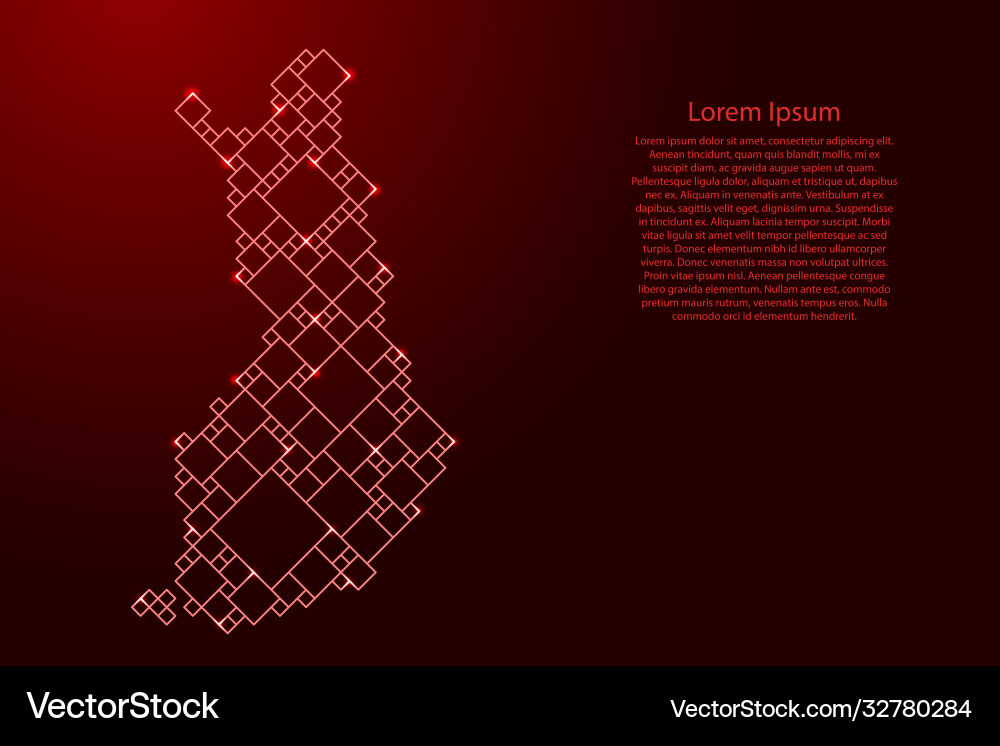Finland map from red pattern a grid Finland map from red pattern a grid vector image