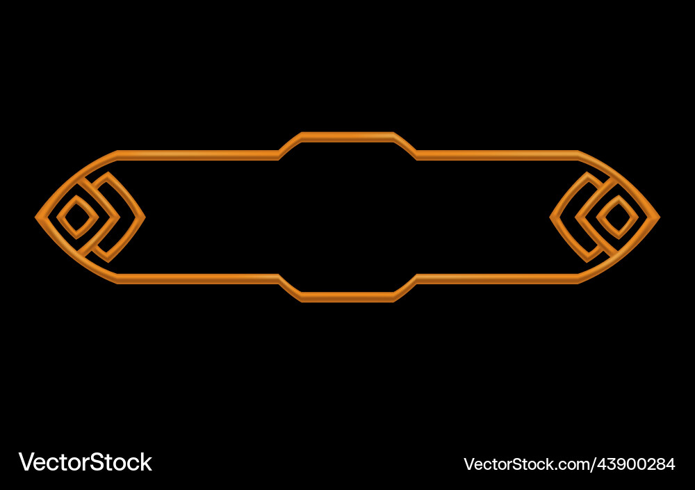 Frame medieval game ui metallic title banner Frame medieval game ui metallic title banner vector image