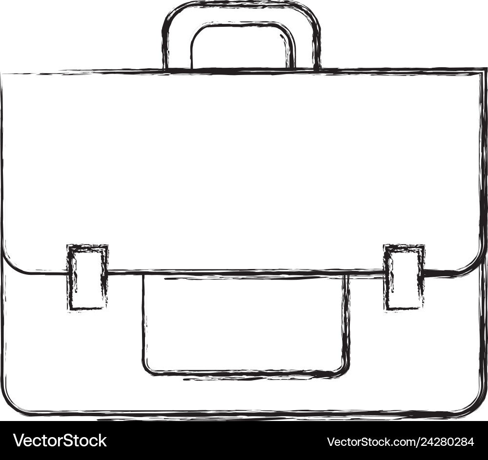 Grunge business briefcase object to save document vector image