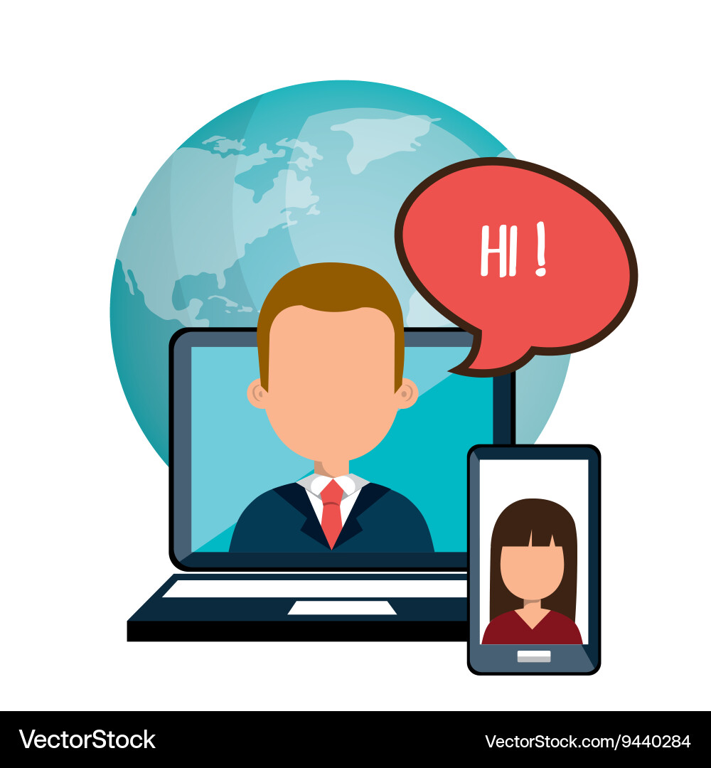 Internet communication design Royalty Free Vector Image