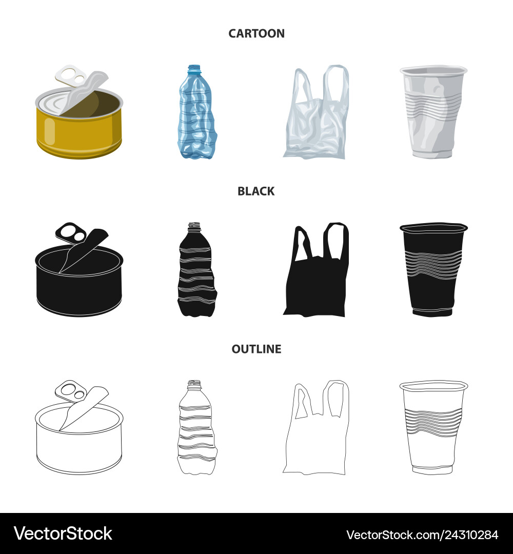 Isolated object of dump and sort sign collection Vector Image