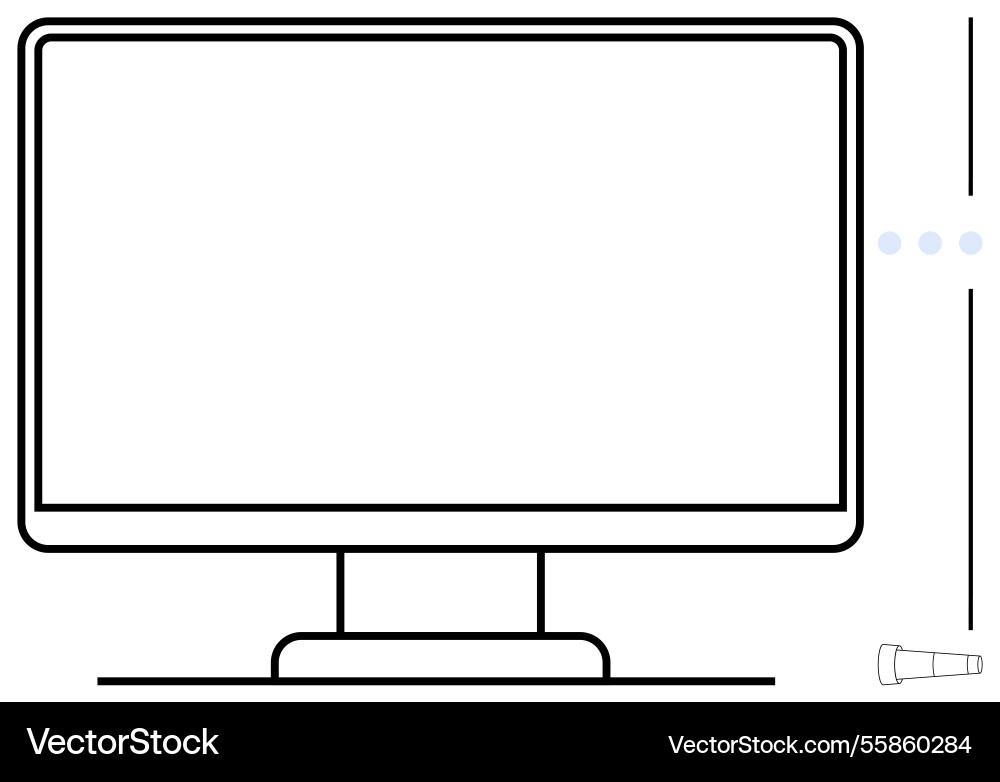 Minimalist computer screen with search spotlight Vector Image