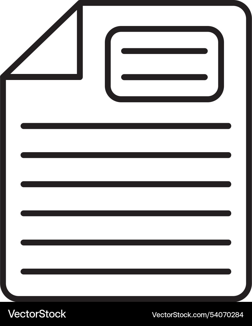 Note line icon design vector image