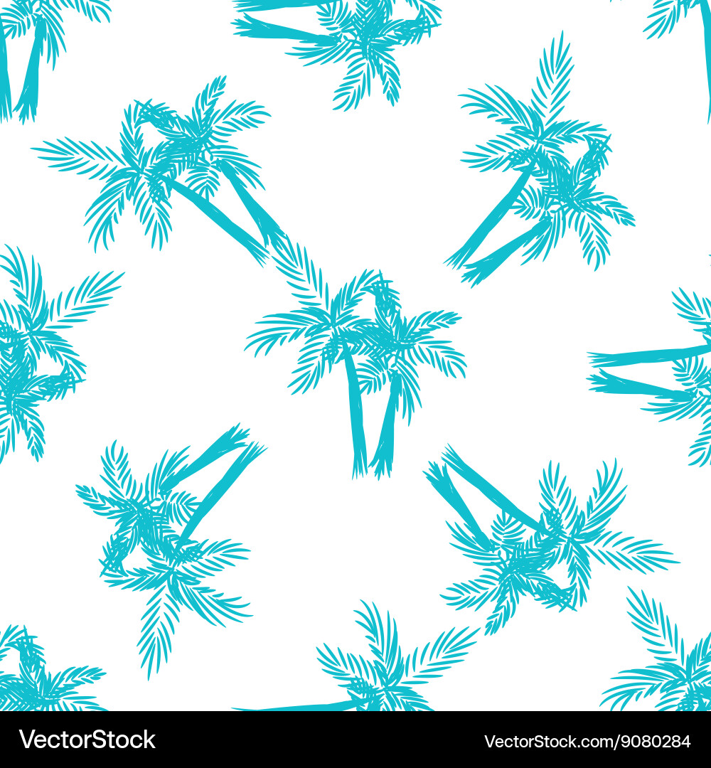 Palm trees seamless pattern vector image