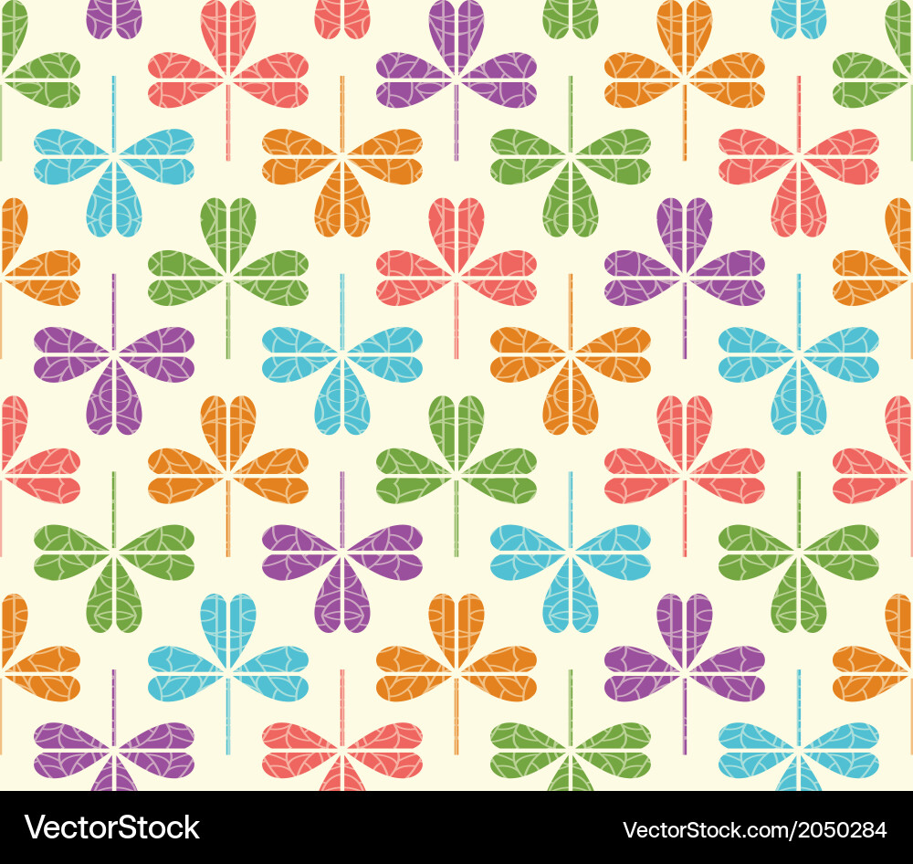 Retro style abstract seamless pattern vector image