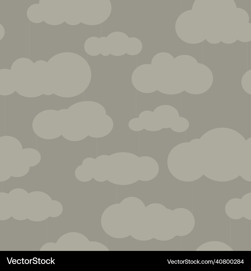 Seamless square pattern with clouds and rain Seamless square pattern with clouds and rain vector image