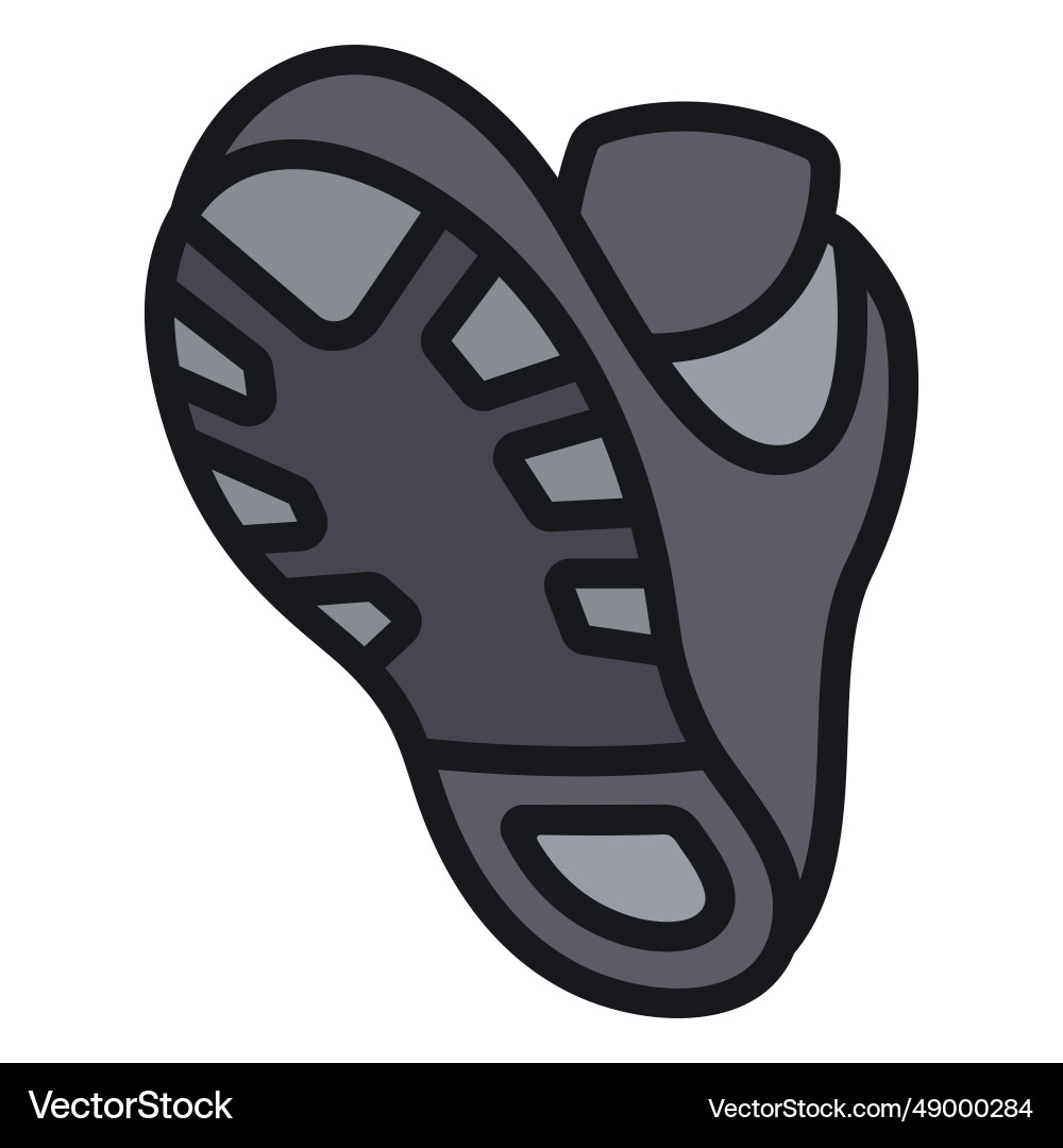 Simple stepping boot color stroke Vector Image