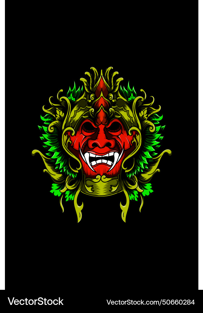 Skull with leaf crown Royalty Free Vector Image