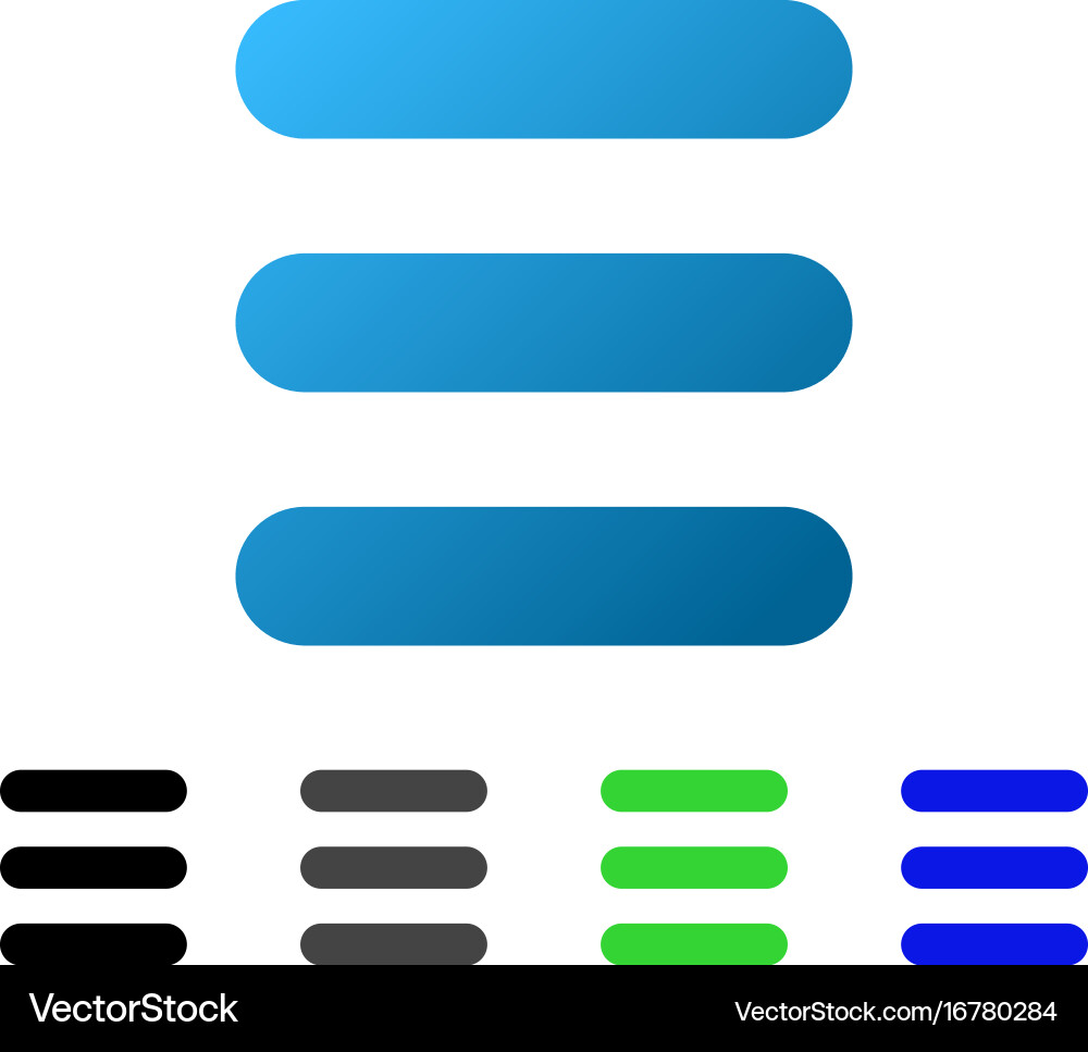 Stack flat gradient icon vector image