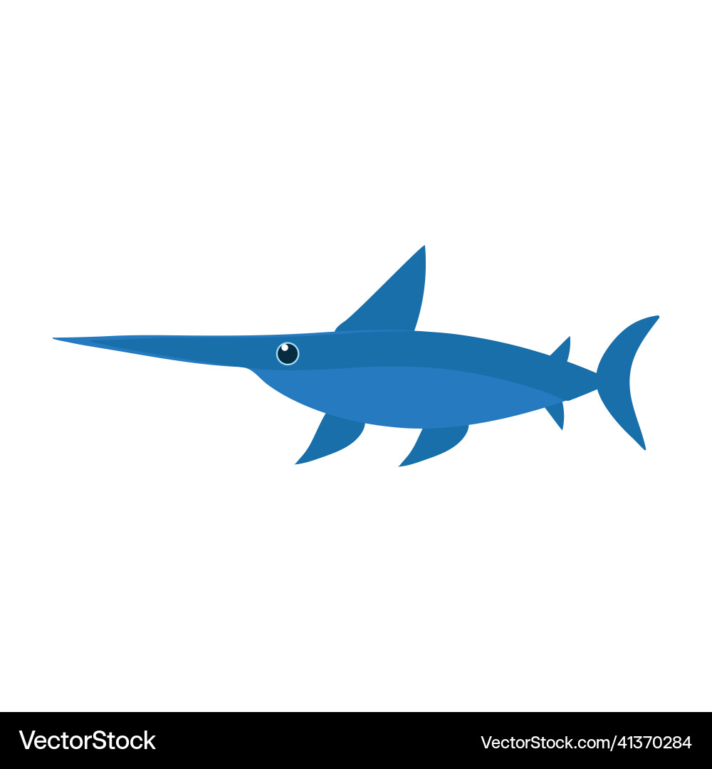 Swordfish on a white background for use in website Vector Image