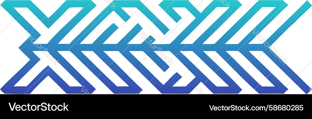Abstract interlocking geometric design element Vector Image