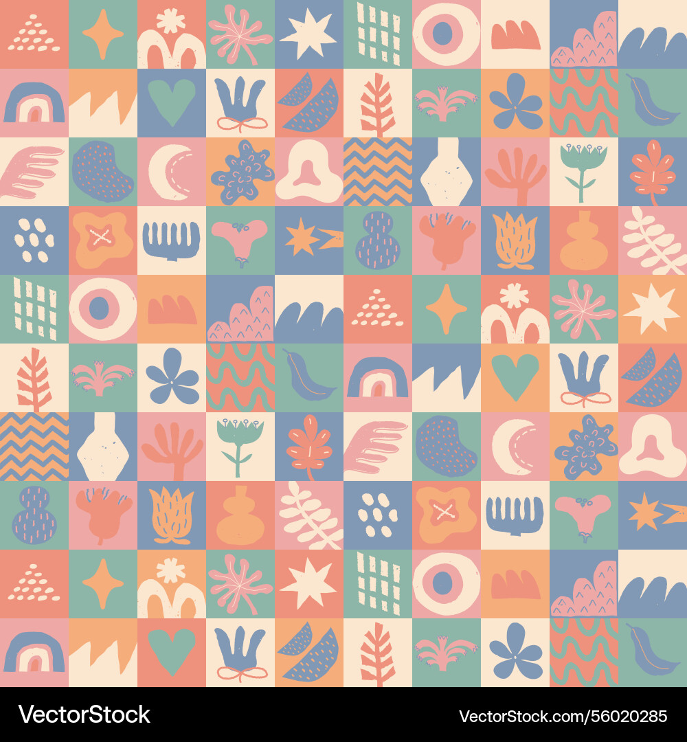 Abstract mosaic seamless pattern with square tiles Abstract mosaic seamless pattern with square tiles vector image