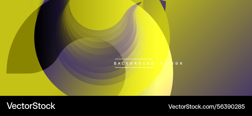 Abstract yellow design overlapping circles create Vector Image