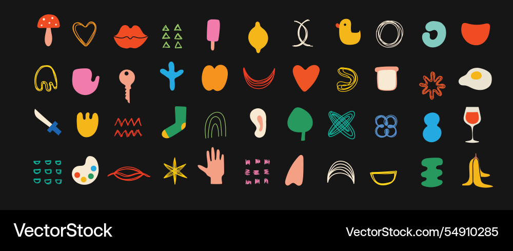 Brutalist abstract geometric shapes and grids Vector Image
