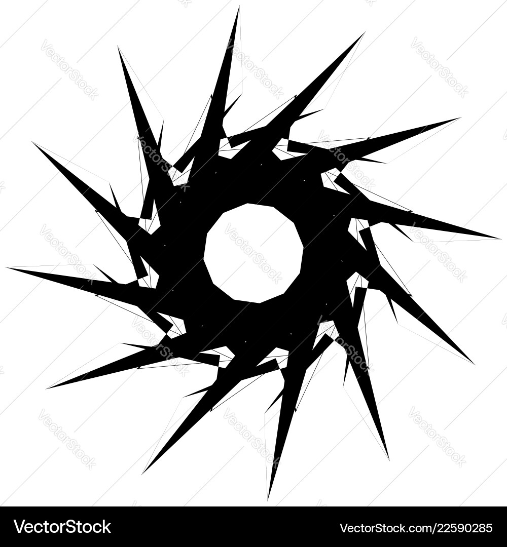Circular geometric element rotating shapes forms Vector Image